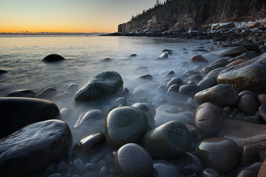Acadia - Otter Cliffs in Winter