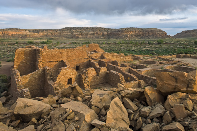 Great house, Pueblo Bonito. Chaco Culture National Historic Park, New Mexico