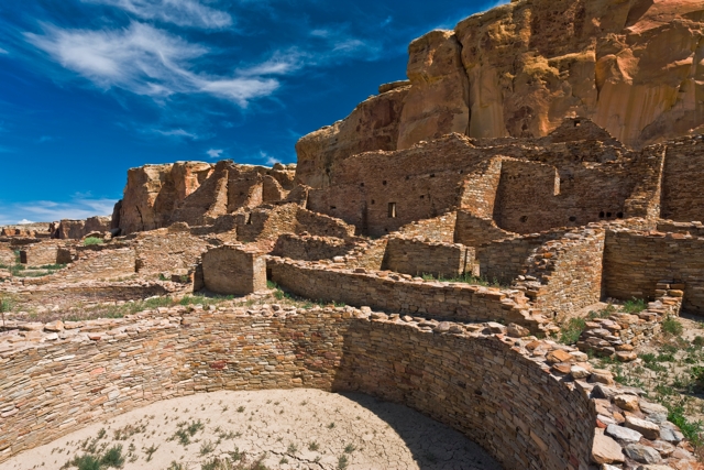 Ancient pueblo. Chaco Culture National Historic Park, New Mexico